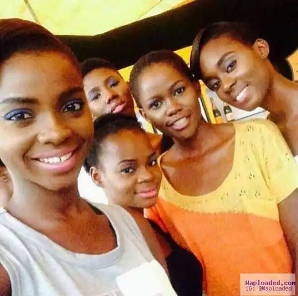 Photos: Ex Agege Bread Seller, Olajumoke, Pictured Doing Push-Ups With Her Fellow Models